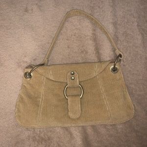 Corduroy mini shoulder purse